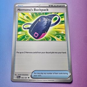 nemona’s backpack - 083/091 (uncommon) — pokemon: paldean fates